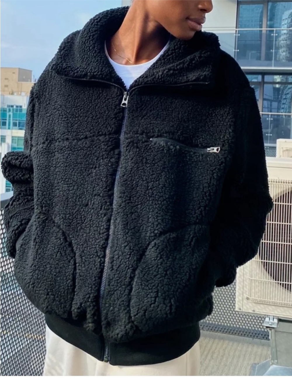Aritzia Wilfred Free Black Teddy Jacket size 1 (small to medium fit) black